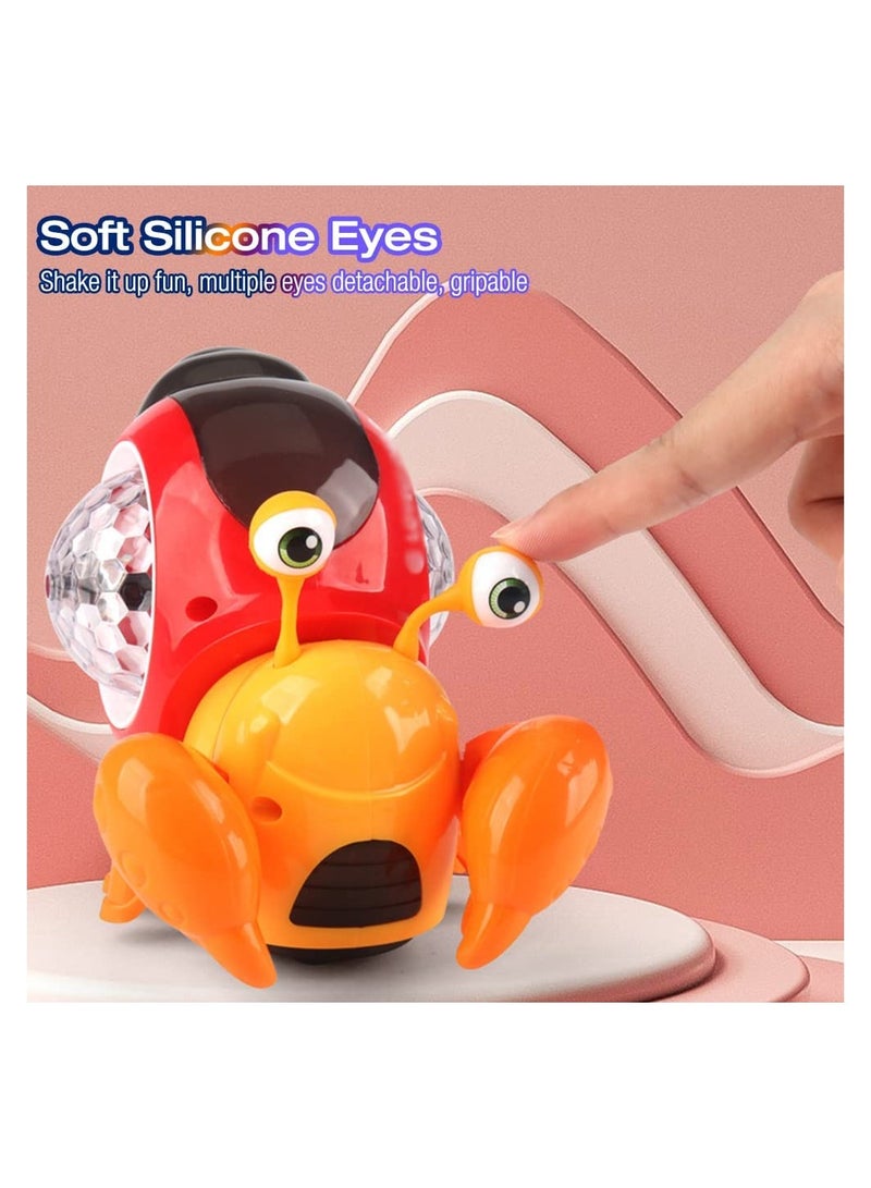 Electric Music Crab Baby Toy Crawling Crab Baby Toy With Music and Led Light Up Early Learning Educational Toys with Automatically Avoid Obstacles for Kids - Image 5