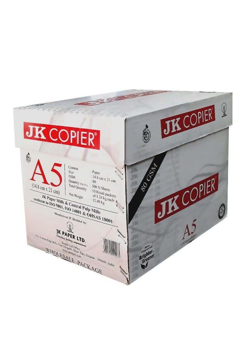 JK Copier 5000-Sheet Multipurpose Premium Quality A5 Paper  - Image 1