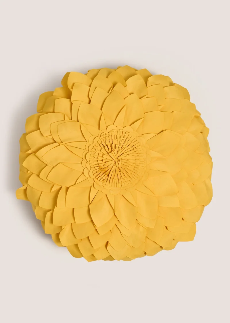 Matalan Flower Cushion Yellow