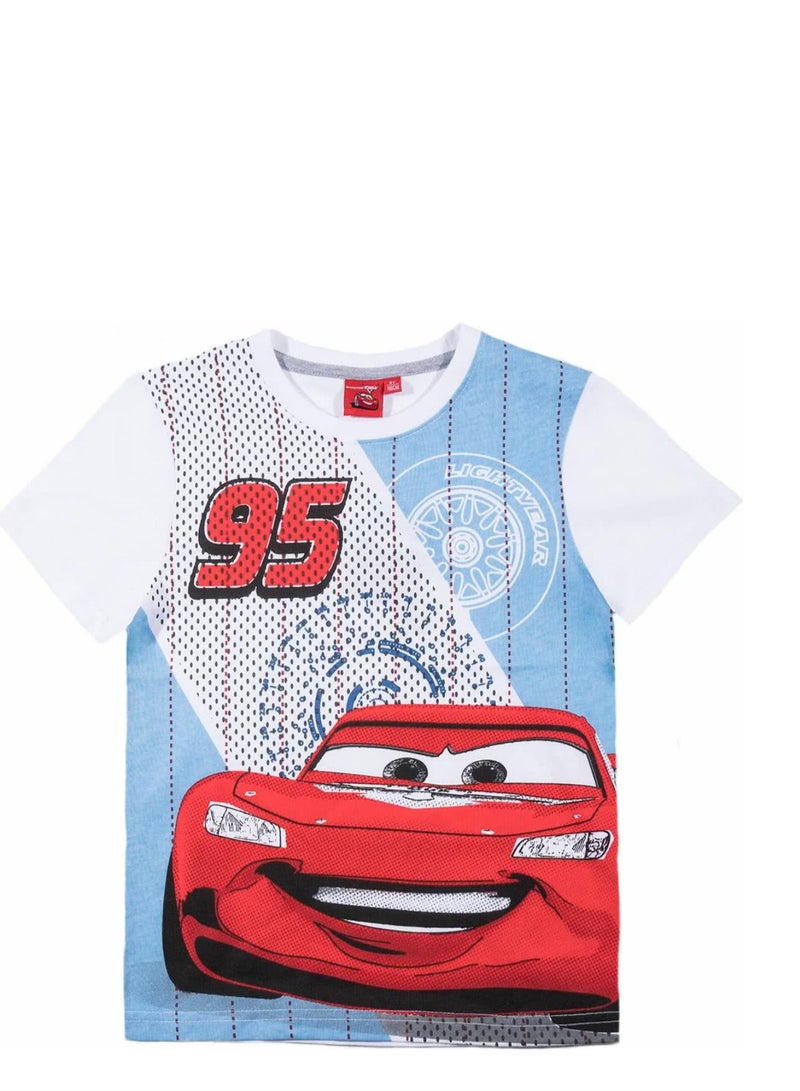 ديزني بيكسار كارز تيشيرت ديزني كارز لايتنينج ماكوين، قطن ١٠٠٪. من إنتاج كيدز تي في. - Image 1
