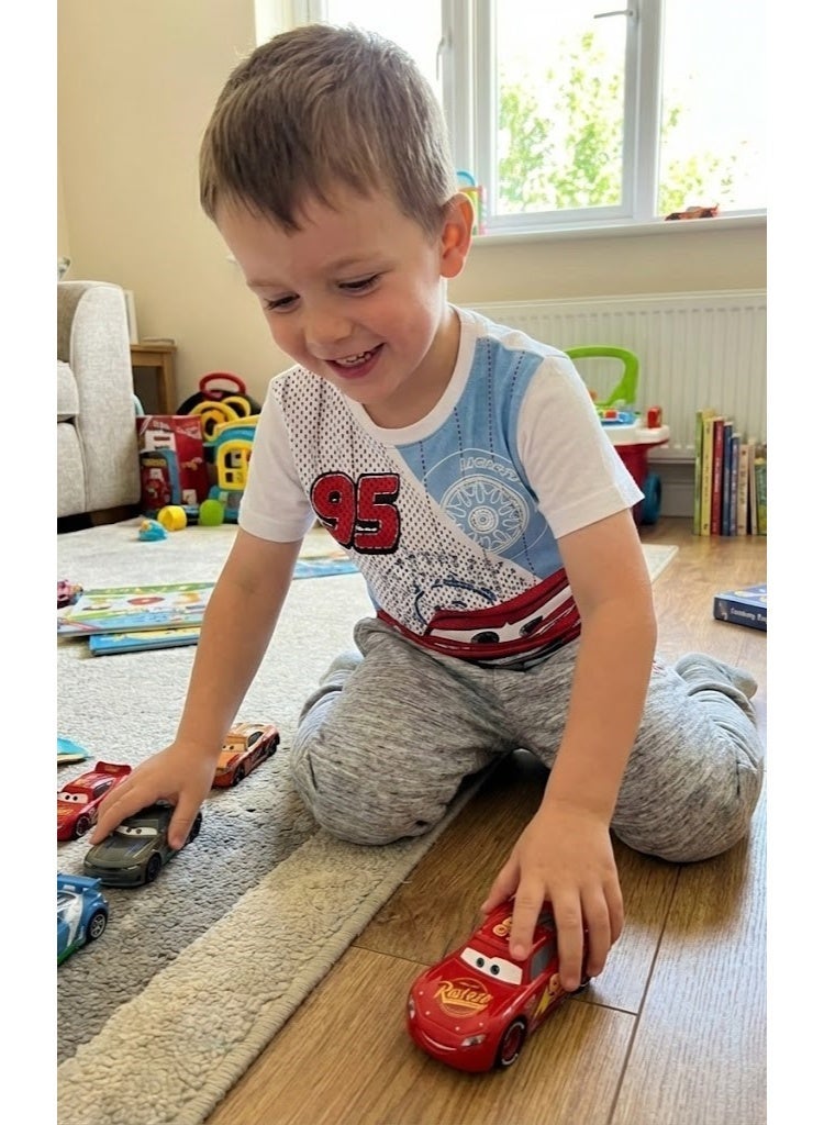 ديزني بيكسار كارز تيشيرت ديزني كارز لايتنينج ماكوين، قطن ١٠٠٪. من إنتاج كيدز تي في. - Image 2