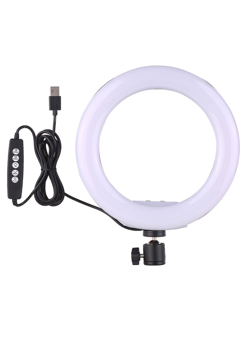 NIBEMINENT Dimmable Selfie Ring Light With Flexible Tripod Stand Black/White  - Image 2