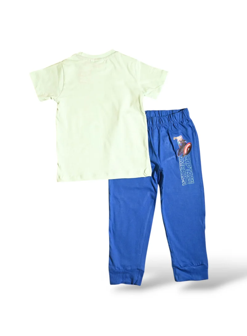 AVENGERS CAPTAIN AMERICA BOYS SHORT SLEEVE PAJAMA SET