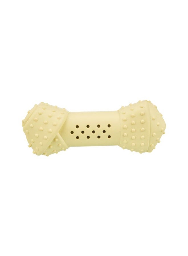 Trixie Junior Cooling Bone Natural Rubber Dog Toy - Yellow