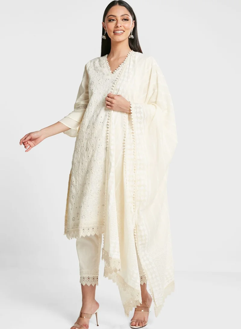 Biba Embellished Lace Detail Suit