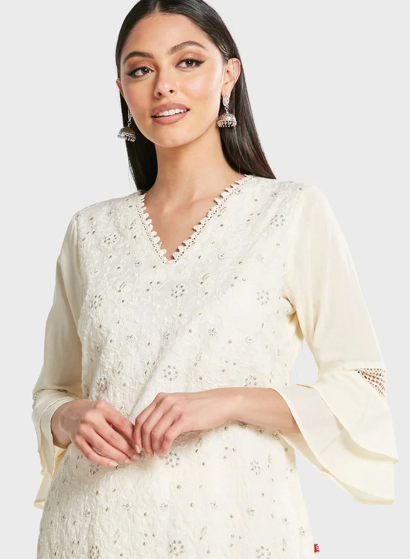 Biba Embellished Lace Detail Suit