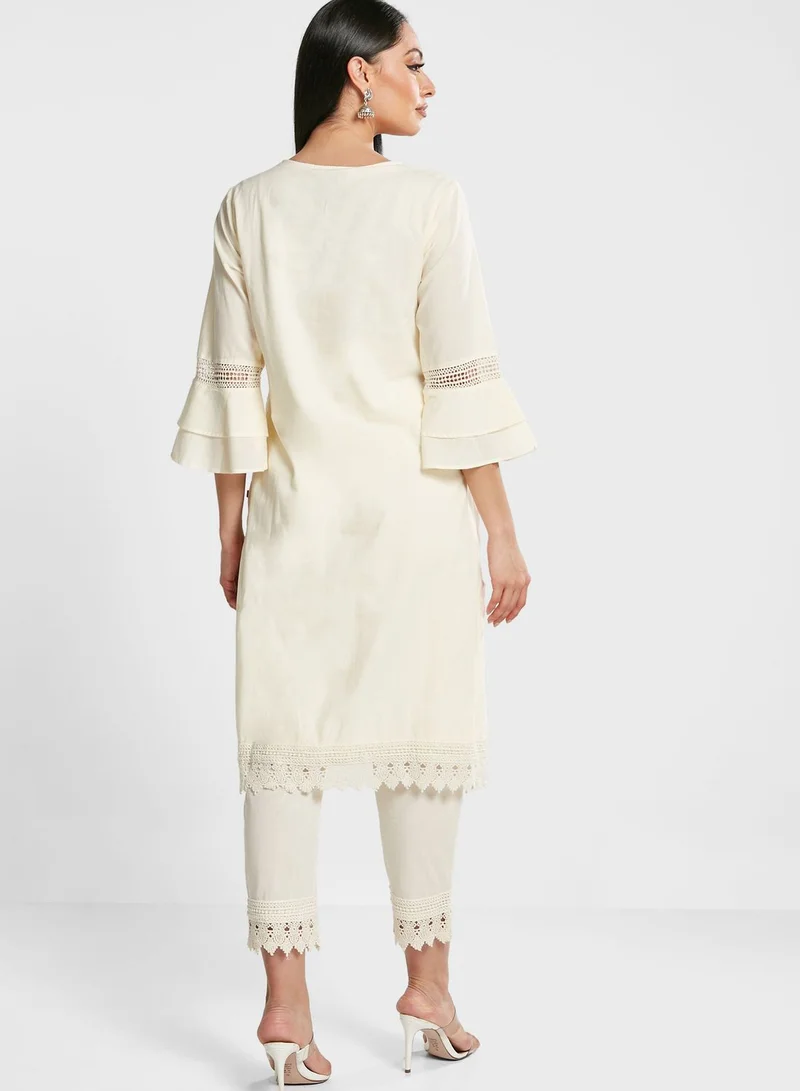 Biba Embellished Lace Detail Suit