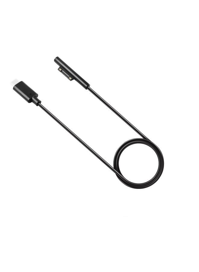 NIBEMINENT Type-C Charging Cable For Microsoft Surface Pro6/5/4/3 5521 Black/Silver 
