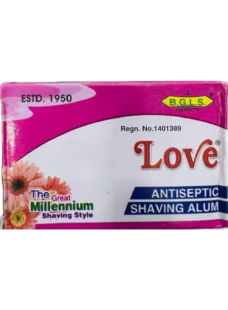 Love Antiseptic Shaving Alum Block 50g | Natural Aftershave, Stops Bleeding & Soothes Skin - Image 2