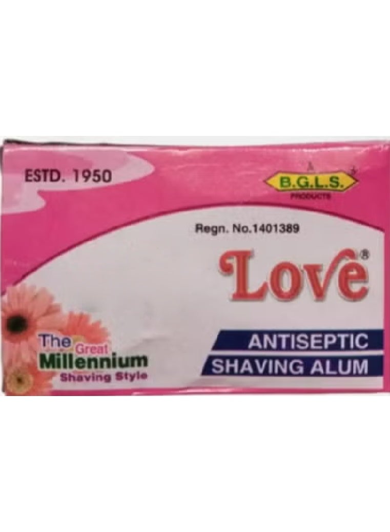 Love Antiseptic Shaving Alum Block 50g | Natural Aftershave, Stops Bleeding & Soothes Skin - Image 1