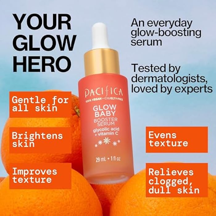 Pacifica Vitamin C Serum for Face – Glow Baby Brightening Facial Serum with Glycolic Acid – Vitamin C Booster Skin Care, Dark Spot Corrector, Vegan Skincare for Glowing Skin, Dermatologist Tested - Image 2