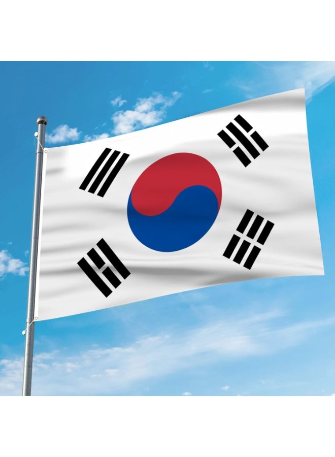South Korea Flag 3×5 Ft – Polyester Banner with Grommets for Outdoor & FIFA World Cup 2026 Decor ⚽🇰🇷 - Image 5