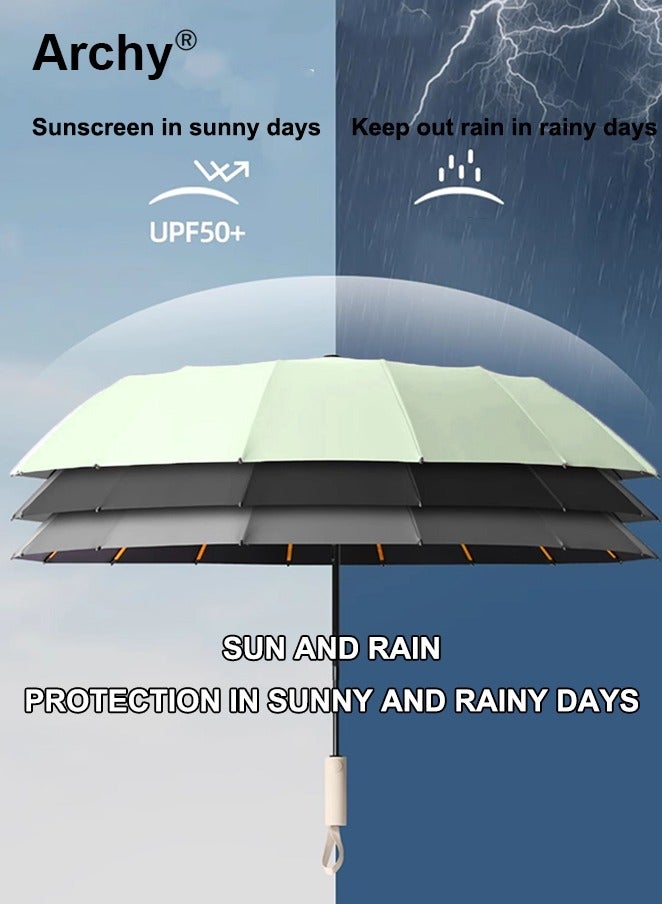Archy Automatic Umbrella for Sun and Rain Reinforced, Portable, and UV-Resistant - Image 3