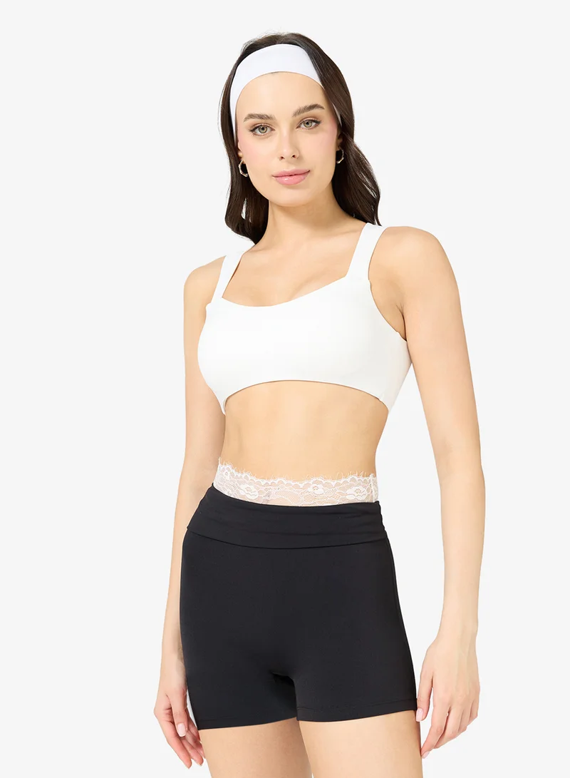 Seamless Sports Bra with Back Cutout