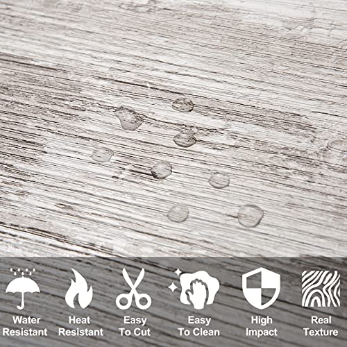 AULIGET 3" x 6" Subway Tile Peel and Stick Backsplash, Thick PVC Stick on Wall Tiles (100, Brown Birch) - Image 3