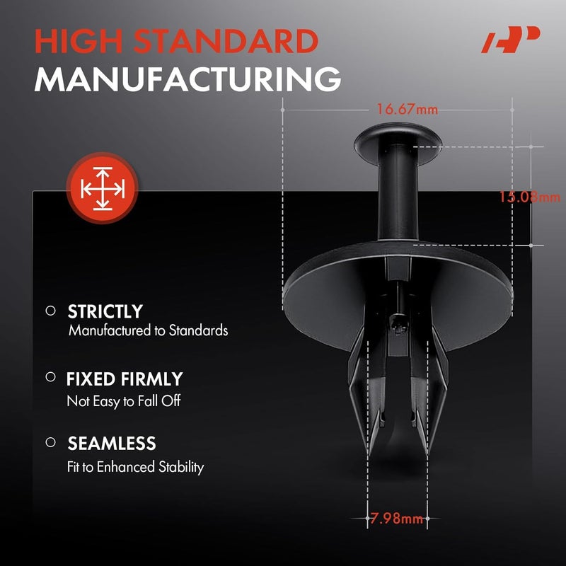 A-Premium 50PCS Nylon Retainer Clip Fasteners - Image 3