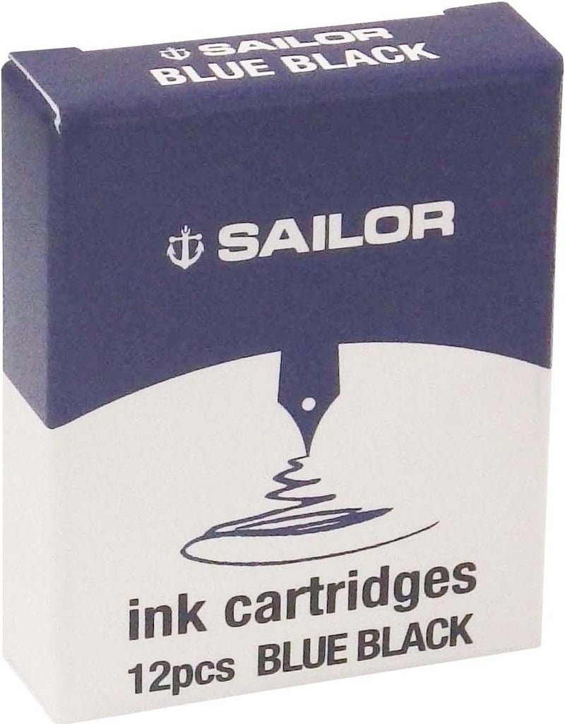 Sailor Jentle Ink Cartridges - Blue-Black (12 Pack) - Image 1