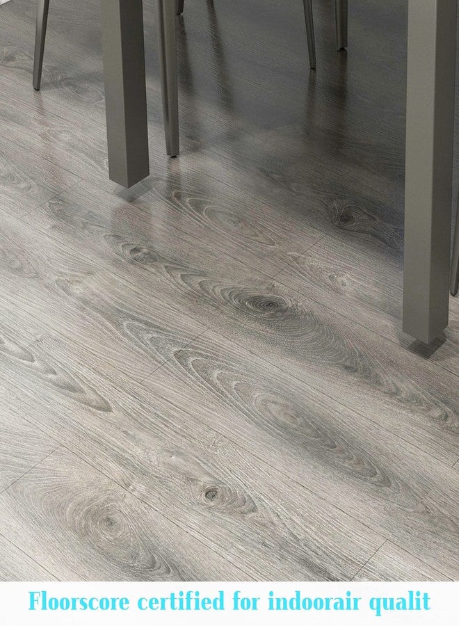 Lareko Peel and Stick Floor Tile, 36 Pack 54 Sq.Ft, Waterproof Wood Grain Look Floor Tile, Self-Adhesive DIY Flooring Tiles for Transfer Bathroom Bedroom, Living Room, Kitchen （36" x 6"，Smoke Grey） - Image 3