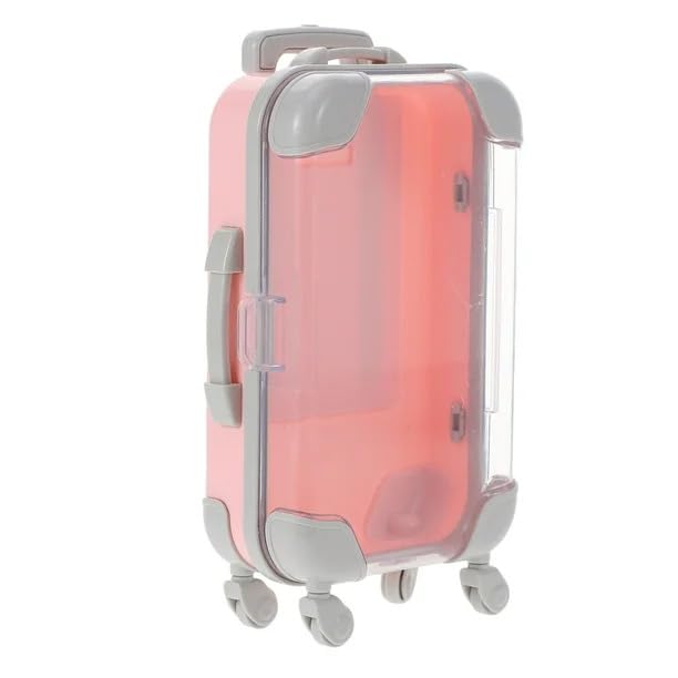 Shrux Mini Suitcase Type beauty and Cosmetic Accessories and Girls Jewelry Storage Compat Box Eye Contact Lens Storage Plastic Box with Rolling Tyre Plastic Eyelash Packaging Box False Eyelash case - Image 1