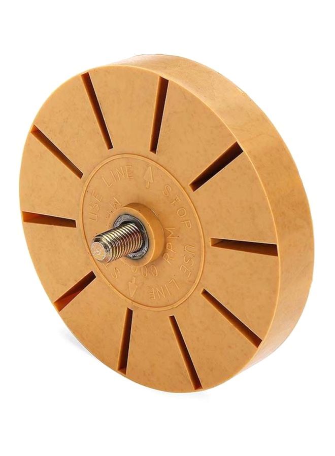 NIBEMINENT Rubber Eraser Wheel Drill Tool Brown 4inch  - Image 1