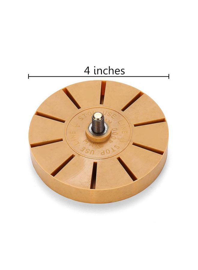 NIBEMINENT Rubber Eraser Wheel Drill Tool Brown 4inch  - Image 4
