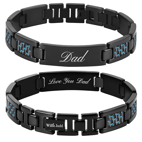 Willis Judd Wills Judd Mens Dad Bracelet Fathers Day Gift From Daughter Son In Gift Box Unique Idea For Dad - Image 1
