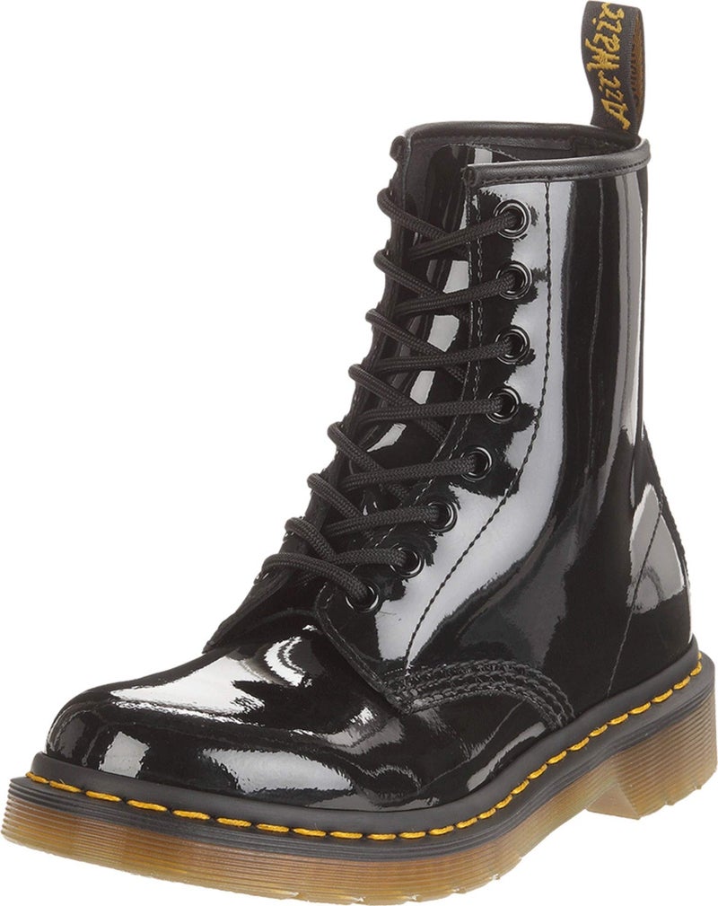 Dr Martens Womens 1460 W Patent Leather 8 Eye Boot Black 8