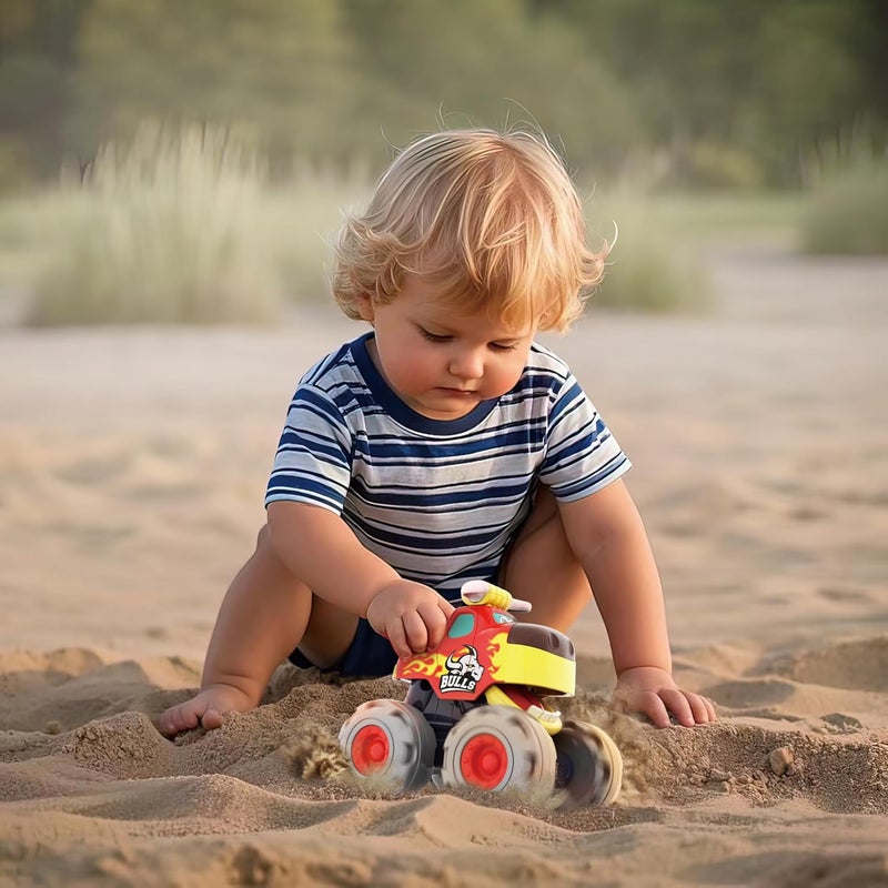 HOLA Monster Leopard Truck Toy for Toddlers – Friction Powered Push & Go Vehicle with Button-Activated Mouth Action – Fun Animal Truck for Boys & Girls 12 Months+ - Image 4