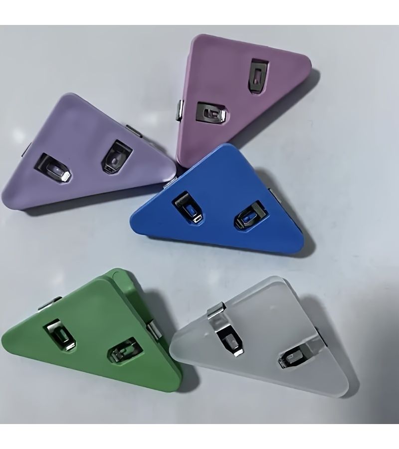 10 Piece Office Triangle Book Clips Anti Curl Plastic File Organizers - Image 4