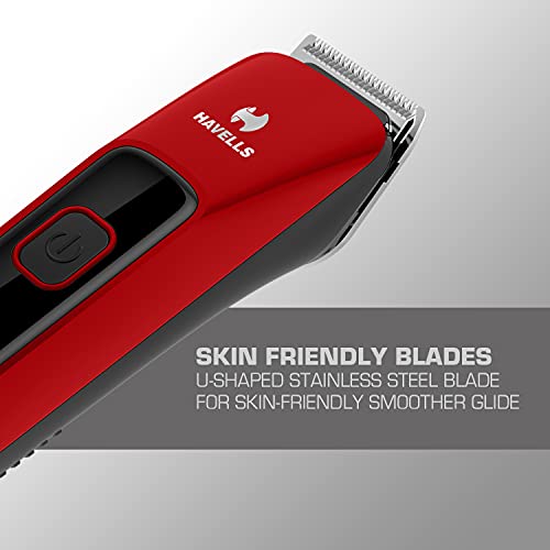Havells Men Bt5111C Cordless Beard Trimmer With Comb (Black & Red) - Image 3