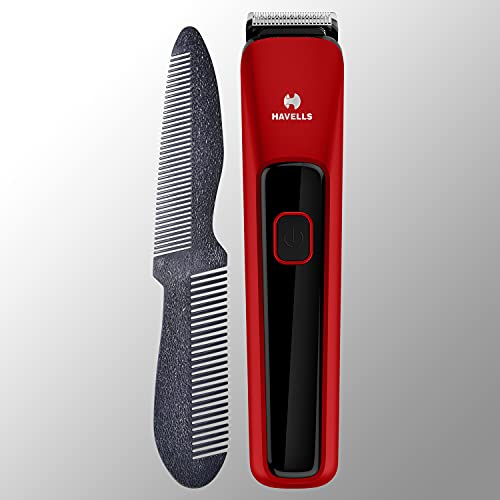 Havells Men Bt5111C Cordless Beard Trimmer With Comb (Black & Red) - Image 2