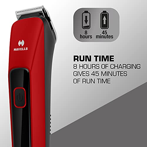 Havells Men Bt5111C Cordless Beard Trimmer With Comb (Black & Red) - Image 5