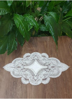 الزعابية مفرش طاولة كروشيه شكل أناناس 48 × 26 سم  - Image 3