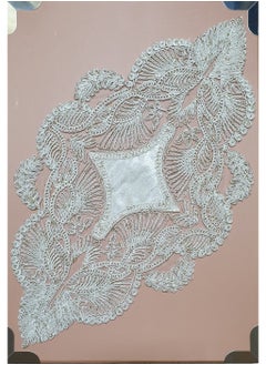 الزعابية مفرش طاولة كروشيه شكل أناناس 48 × 26 سم  - Image 1