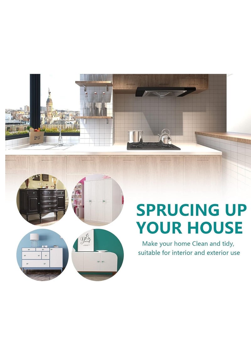 Drawer Knobs Greyish Green Cabinet Knobs Retro Ceramic Dresser Knobs 33mm Drawer Knobs Door Knobs Drawer Pulls Dresser Handles with Mounting Screws  6pcs 1.3" - Image 4