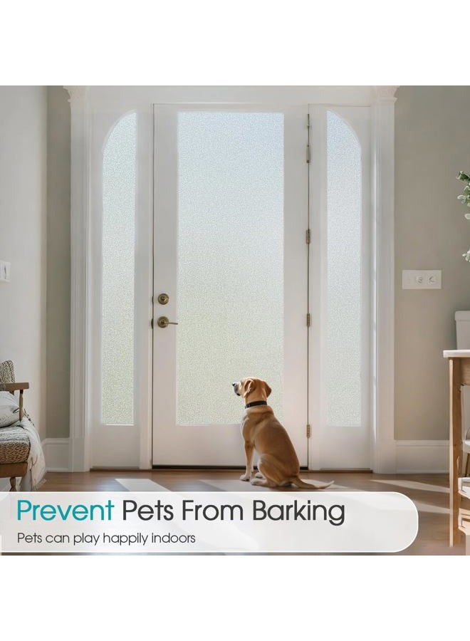 Coavas Privacy Window Film Sun UV Blocking Frosted Static Clings Non Adhesive Opaque Vinyl Decorative Glass Door Stickers Heat Control Coverings for Bathroom(11.8 x 78.7 Inch, Matter Pure) - Image 5