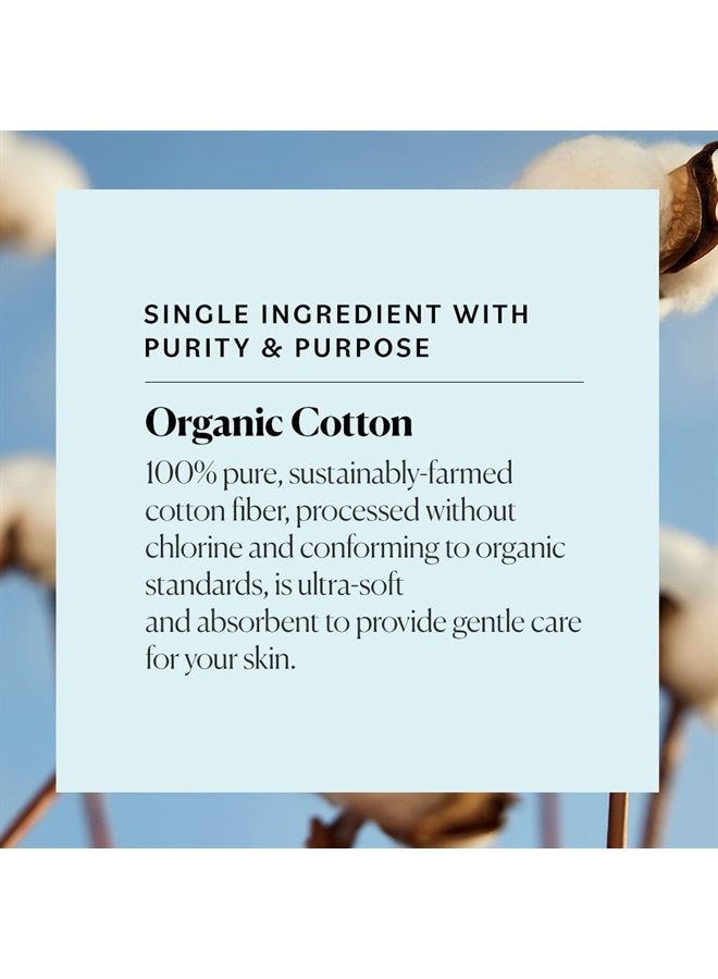 Sky Organics Organic Cotton Rounds for Sensitive Skin, 100% Pure GOTS Certified Organic for Beauty & Personal Care, 300 ct. 