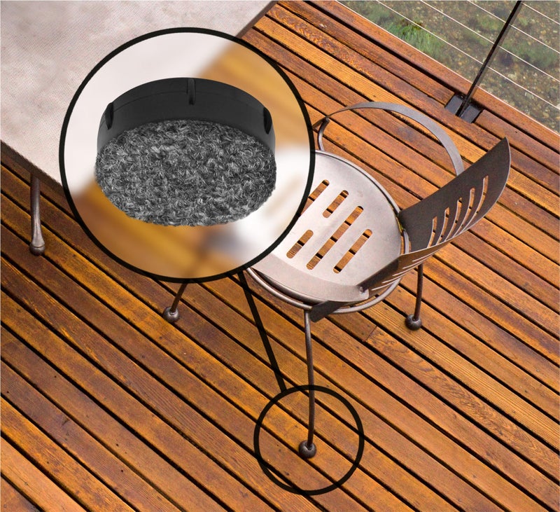 Slipstick Don'T Scratch Your Deck Gorilla Outdoor 1-1/2 Inch Patio Furniture Feet Caps (8 Pack) Floor Protecting Replacement Feet Glides For Metal Outdoor Furniture, Weatherproof Berber Sliders - Image 3