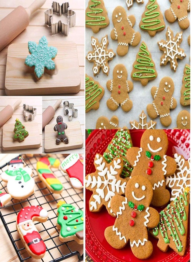 SOSOHOME Christmas Cookie Cutter Set - 5 Piece Holiday Cookies Molds - Snowman, Christmas Tree, Gingerbread Man, Candy Cane, Snowflake - Image 5