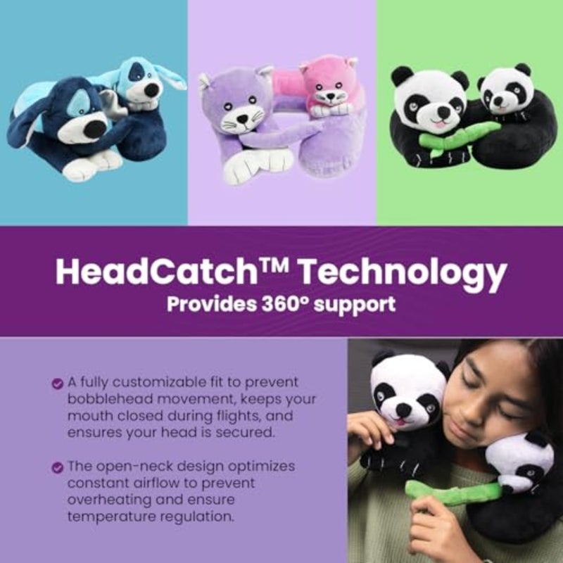 Evolution Travel Pillow with Innovative Chin Strap and Head Support, Super Soft and Fun 's Pillow Design for Comfortable Travel Dolls - Image 4
