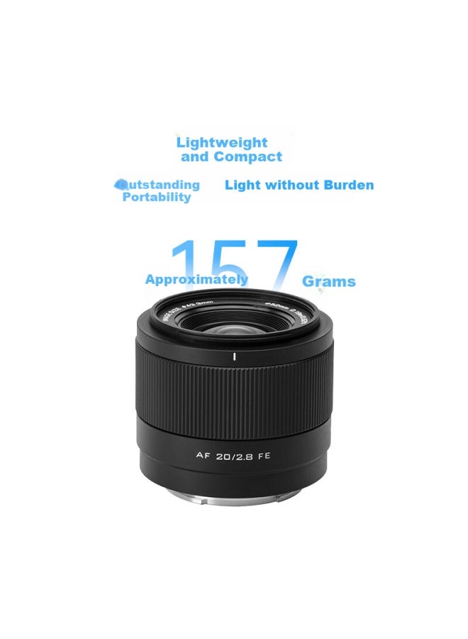 Viltrox Af 20mm F2.8 Fe Sony Full-frame Auto Focus Ultra-wide Prime Lens Compatible With A7m3, A7cii, Zve1, A7cr Mirrorless Cameras - Image 3