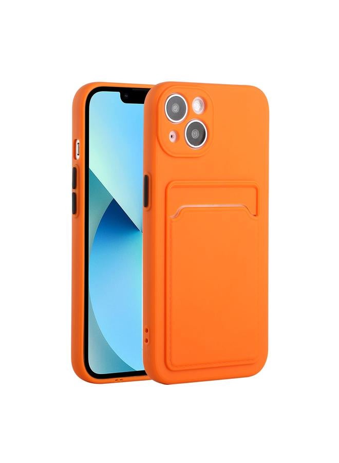 زبون جراب لهاتف iPhone 13 بتصميم فتحة بطاقة، جراب واقٍ مقاوم للصدمات مصنوع من مادة TPU - Image 1