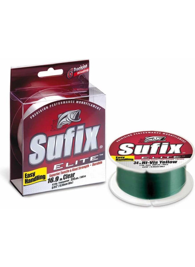 Sufix - Elite Fishing Line Low Vis GREEN-0.18MM - 300MT - 2.8kg - Image 1