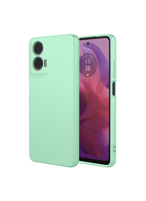 For Moto G85/G75/G05 Imitation Original Liquid Silicone G15 Mobile Phone Case E15/G84/G55/G14/G04-Color:Matcha Green (imitation Original Shell)-Applicable Model:MOTO G34/G45