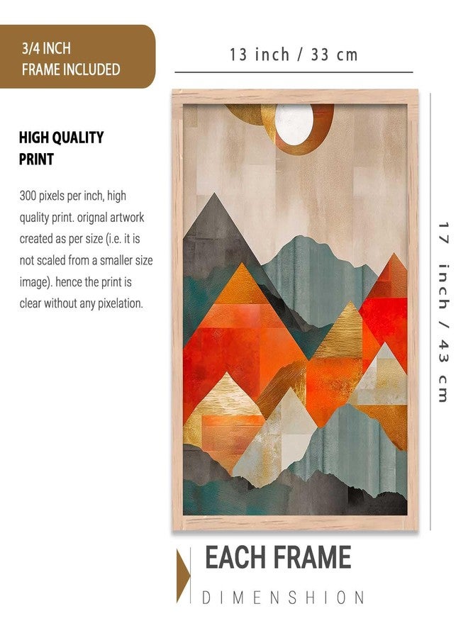 HOTHOUSE Decorative Abstract Wall Art Home Decor Modern Painting poster With Frame For Living Room Bed Room Hotel Wall Decor Digital Reprint Set of 3 (13X17 inch) - Image 2
