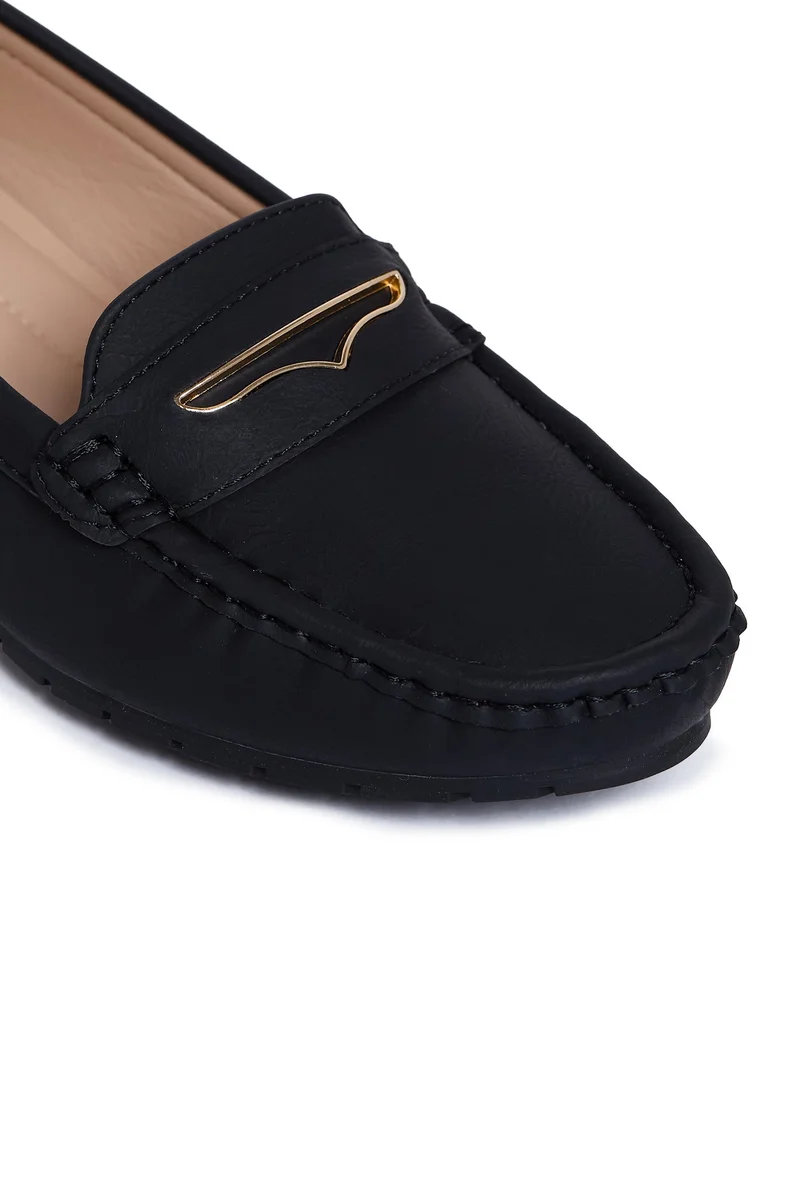 Geoomnii BLACK Geoomnii Closed Flat Shoes for Women – Comfortable Slip-On Ballet Flats for Office, Daily Wear & Casual Use for Women | Best Price UAE
