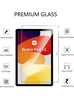 تي دبليو إي جي جي أو أن واقي شاشة زجاجي من الزجاج المقسى لجهاز Redmi Pad SE مقاس 11 بوصة متوافق مع هاتف Redmi Pad SE مقاس 11 بوصة شفاف  - Image 1