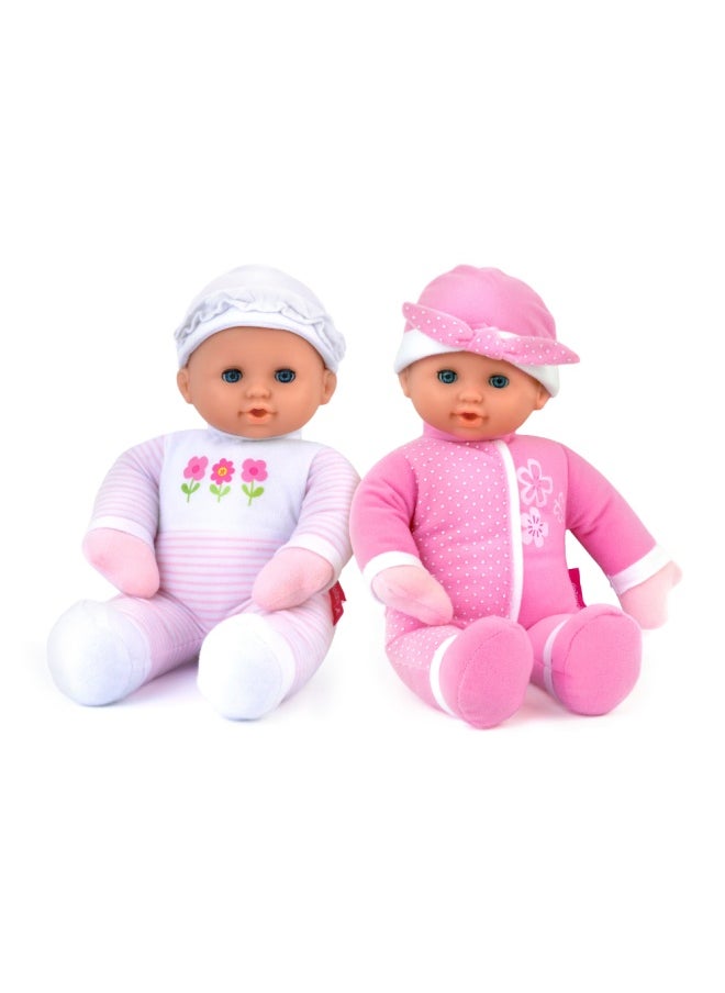 dolls world Little Loves 12 inch Soft Doll Sleeping Eyes & 16 Baby Sounds from Peterkin gift for kids of Age above 18 months  - Image 1