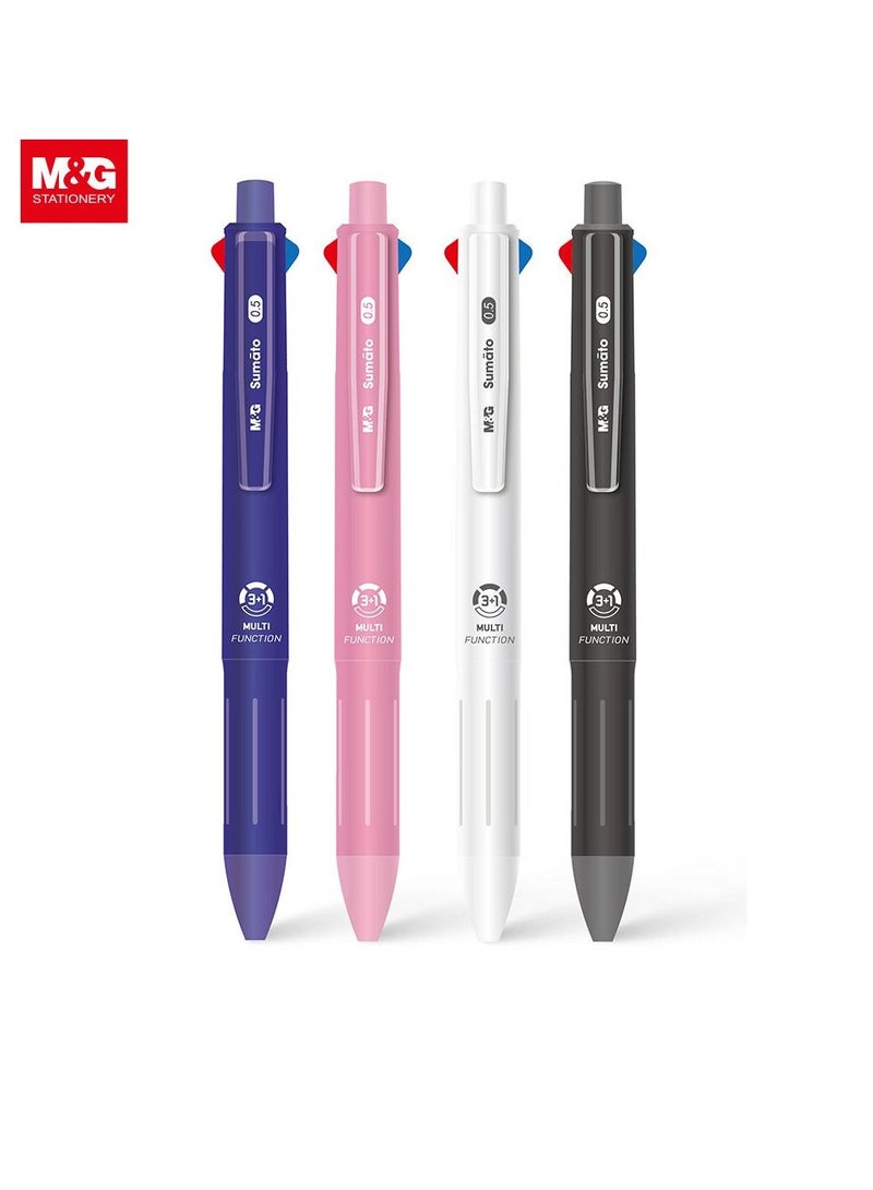M&G Chenguang Multi Function 0.7mm 3 Colour Ball Pen + 0.5mm Mechanical Pencil - No:ADPT5571