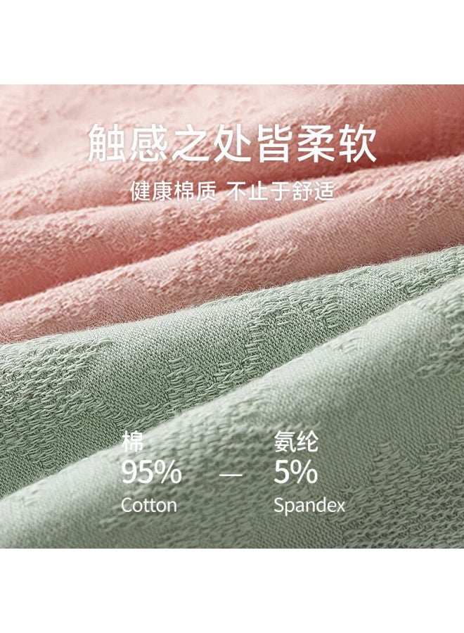 LANG SHA Langsha Mom's Underwear Women High Waist Pure Cotton Plus Size Middle-aged And Elderly Antibacterial Full Cotton Abdomen-shaping Small Flat-angle Embroidered Ladies Shorts - Image 4